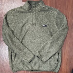 Eddie Bauer Men's Olive Zip-Up Sweater